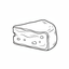 simple black & white illustration soft cheese