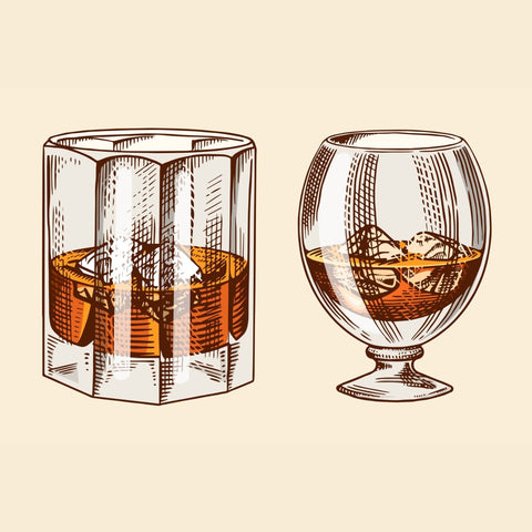 Illustration of two glasses of whiskey
