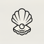 Maximum Size Oyster Icon with Pearl